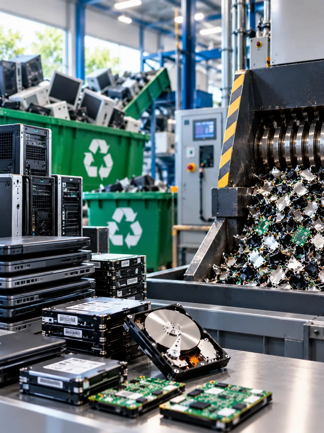 Stack of internal hard disk drives, typical data-bearing devices